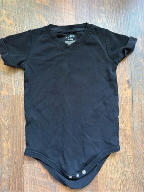 Little Bipsy Black V-Neck Baby One-Piece Bodysuit